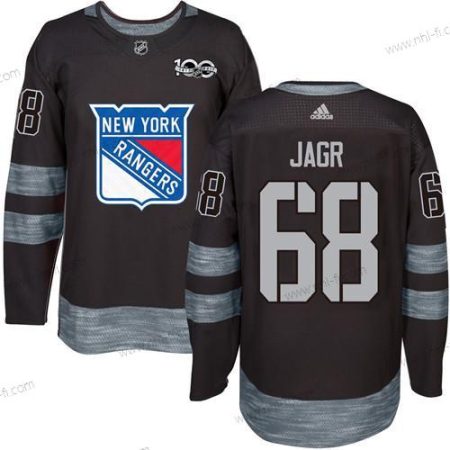 York New York Rangers #68 Jaromir Jagr Musta 1917-2017 100th Vuosipäivä Ommeltu NHL Paita – Miesten